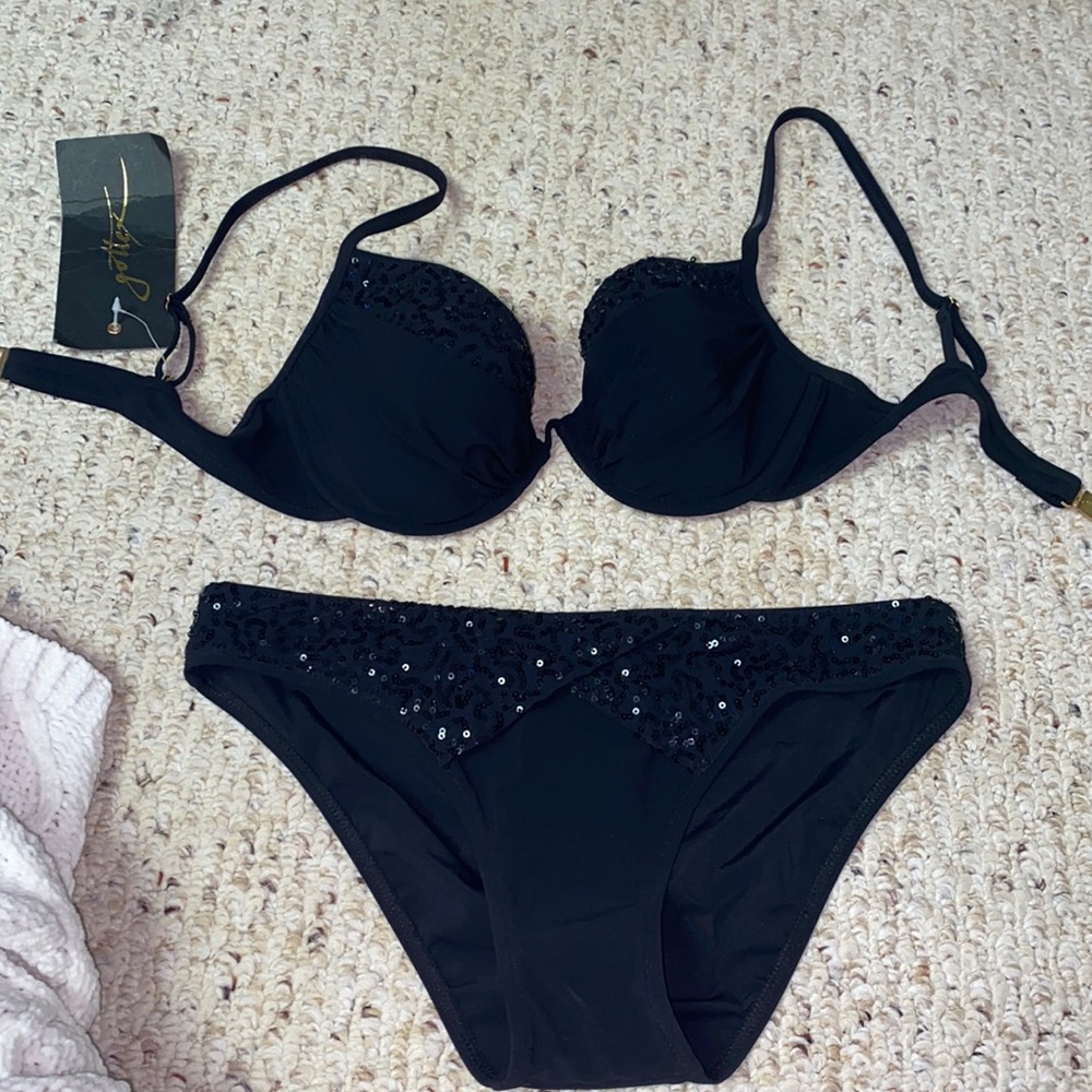 Bathing suit with sequins
